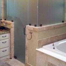 Shower door specialty glass 05 frameless satin etched dallas